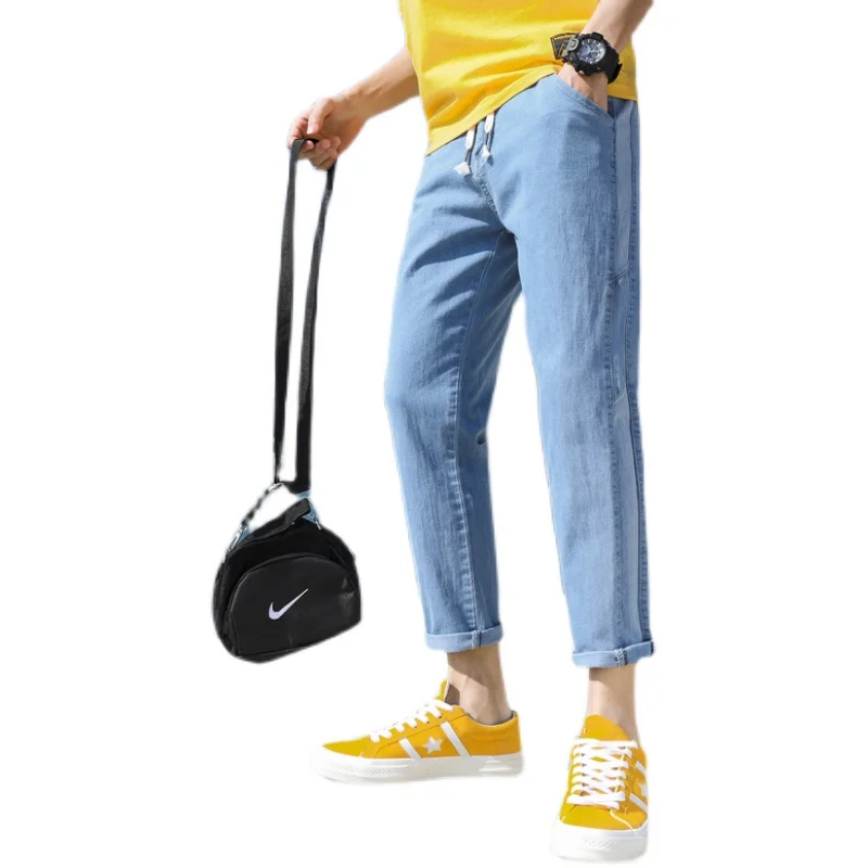 

2021 Popular Boy Baggy Jeans For Men Casual Wide leg Oversize Cargo Denim Overalls Boys Man pants