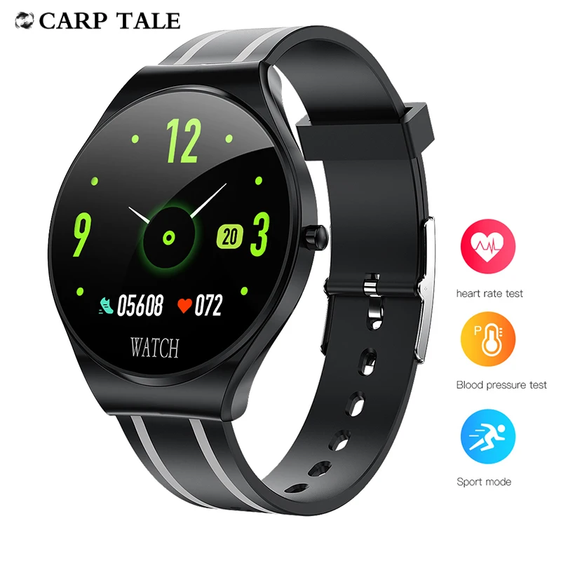 

smart watch 2020 women IP67 waterproof men smartwatch Power Reserve Heart Rate Tracker watches Striped silicone tape