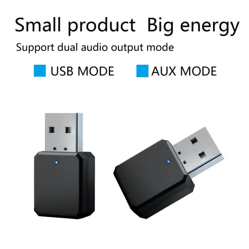 Аудиоприемник KN318 Bluetooth 5 1 два выхода AUX USB стерео громкая связь 3 мм и беспроводной