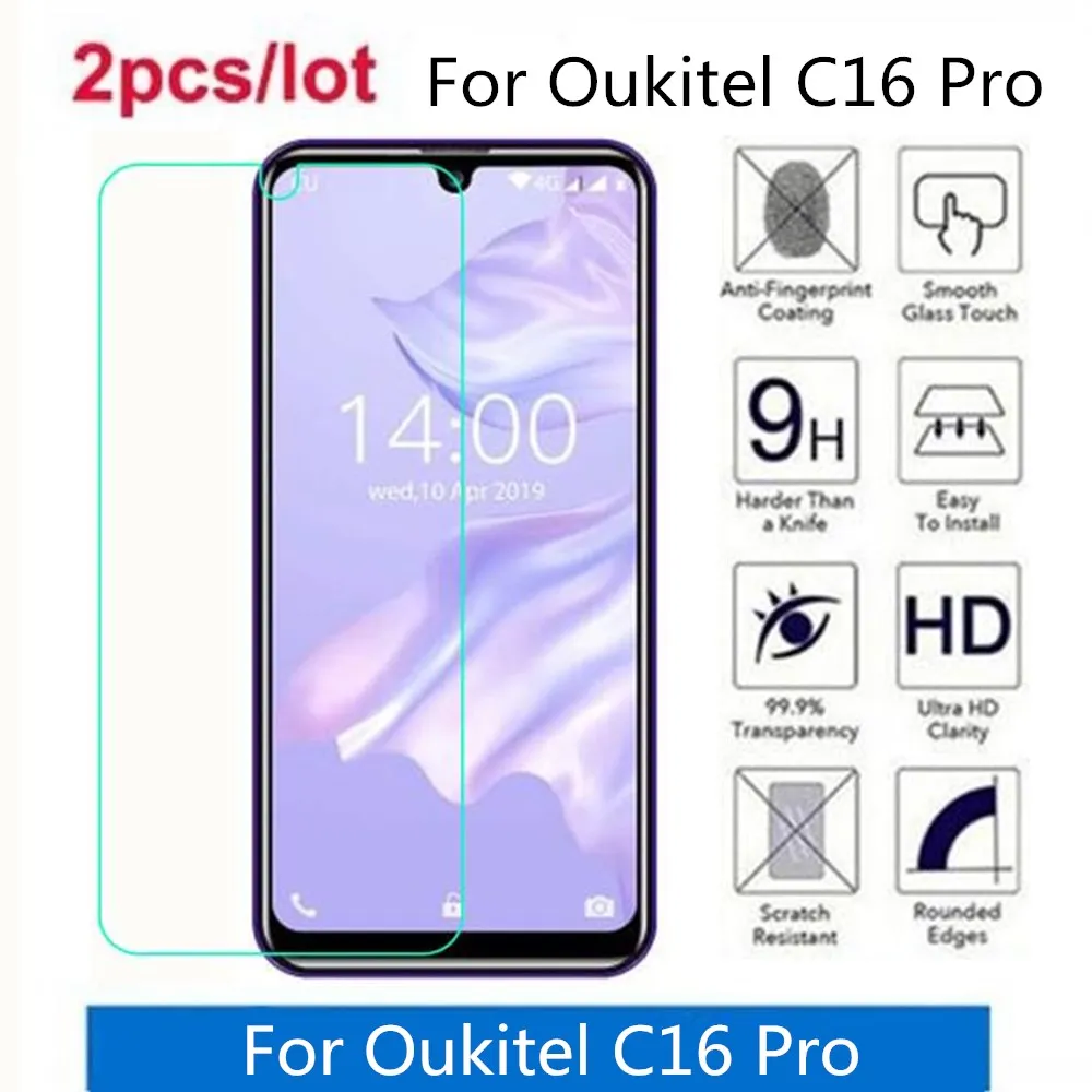 Закаленное стекло для Oukitel C16 Pro 2.5D Премиум Защитная пленка экрана на