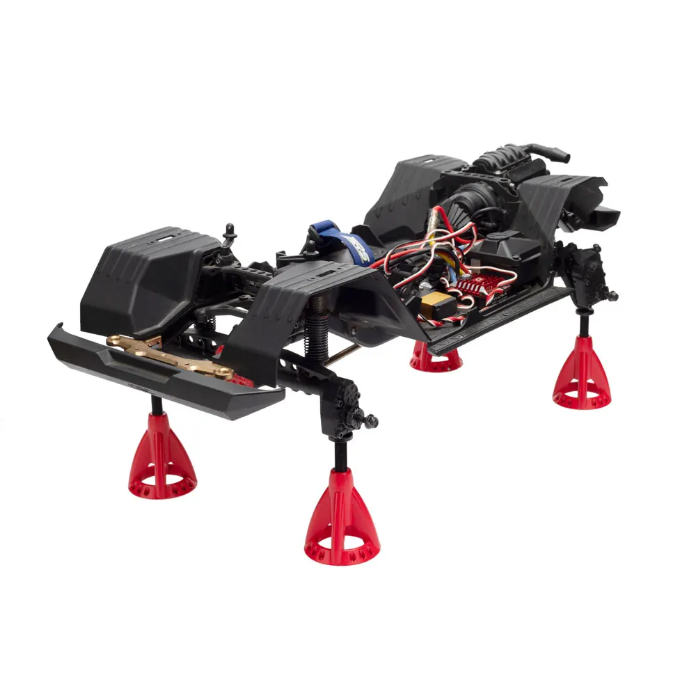 YSIDO-Soporte de Metal para reparaci&oacute;n de coches teledirigidos, accesorio de altura ajustable para 1/10 RC Crawler Traxxas TRX4 TRX6 Axial SCX10 90046, 2 unidades-3