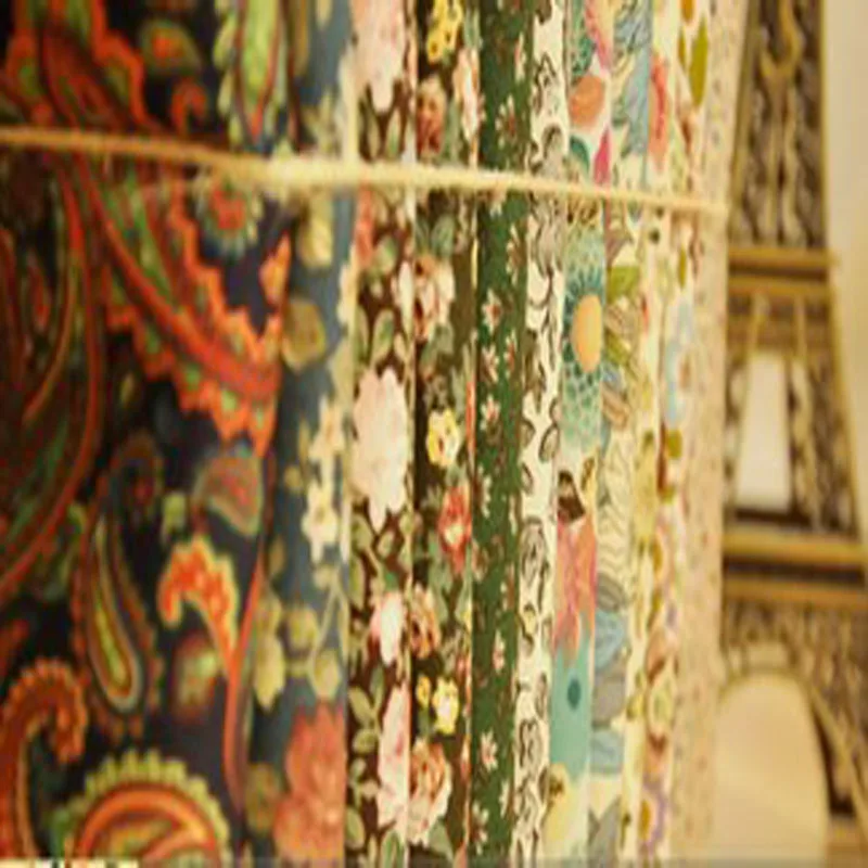 100% хлопчатобумажная Поплиновая ткань, 24 см х 24 см, тканый домашний текстиль с принтом, дышащая ткань для платья, ткань для шитья, веселая Лоскутная группа