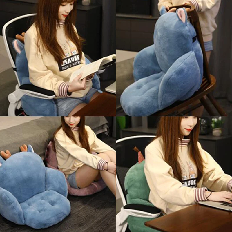 Симпатичная динозавр подушка на спинку сиденья длинный плюшевый стул диванная