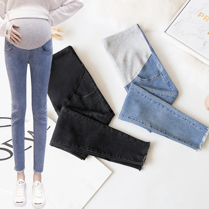 

Envsoll 2019 Maternity Clothes Ninth Pants Maternity Jeans For Pregnant Women Clothes Stretch Skinny Denim Jeans Pregnancy Pant
