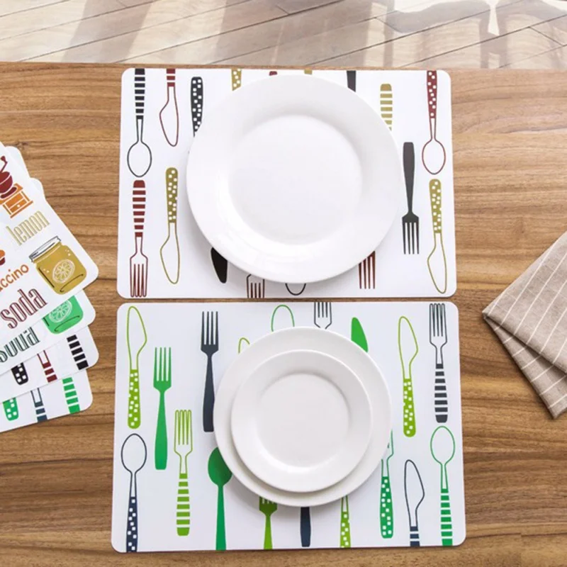 ПВХ минималистичный мультяшный коврик для стола европейская изоляция