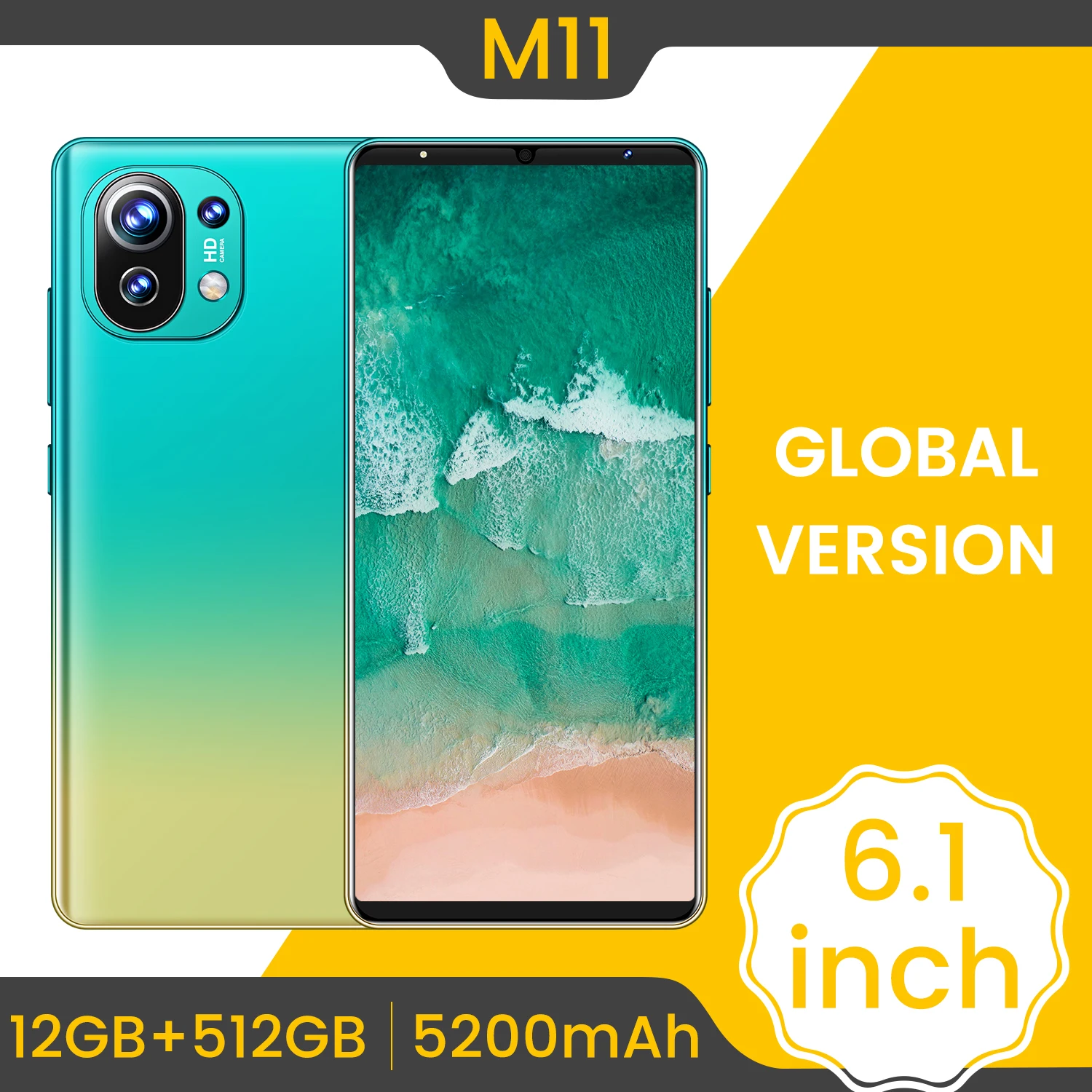 

Xiaomi M11, 12 , 512 , 32 , 6,1 , SIM