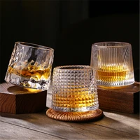 bar creative rotating whiskey white wine glass household beer red wine glass shaker tumblers glassware for cocktail scotch cups