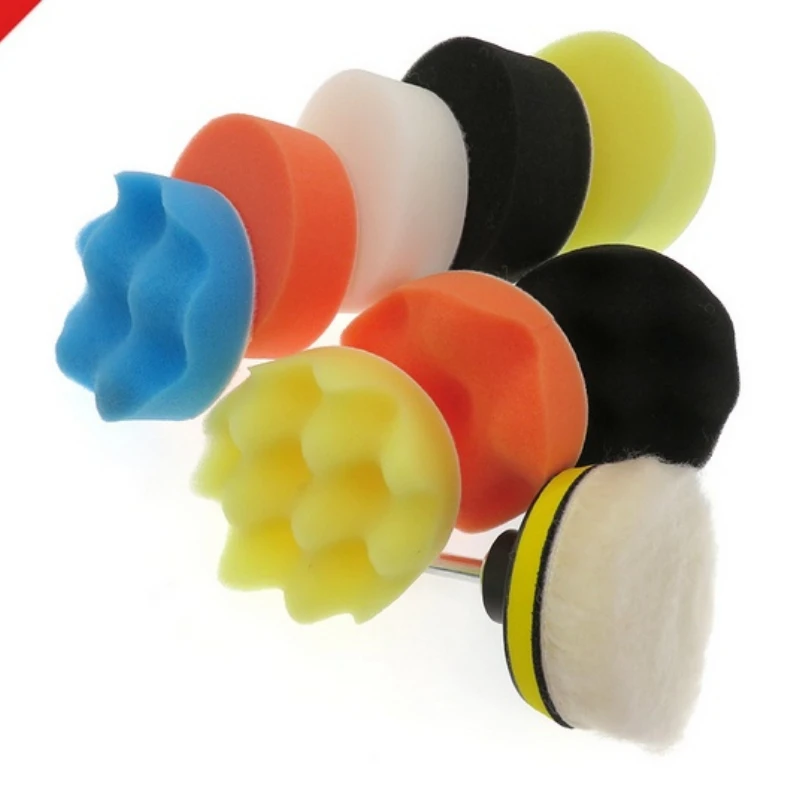 

10PCS 3Inch Polishing Pads Round Car Waxing Sponge Beauty Cleaning Buffer Pads Set Car Wash Cleaning Sponge Cloths for Polishing