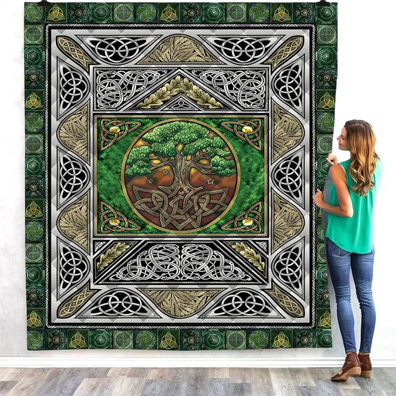 Одеяло с 3d-рисунком большого дерева удобное летнее стеганое одеяло цифровым