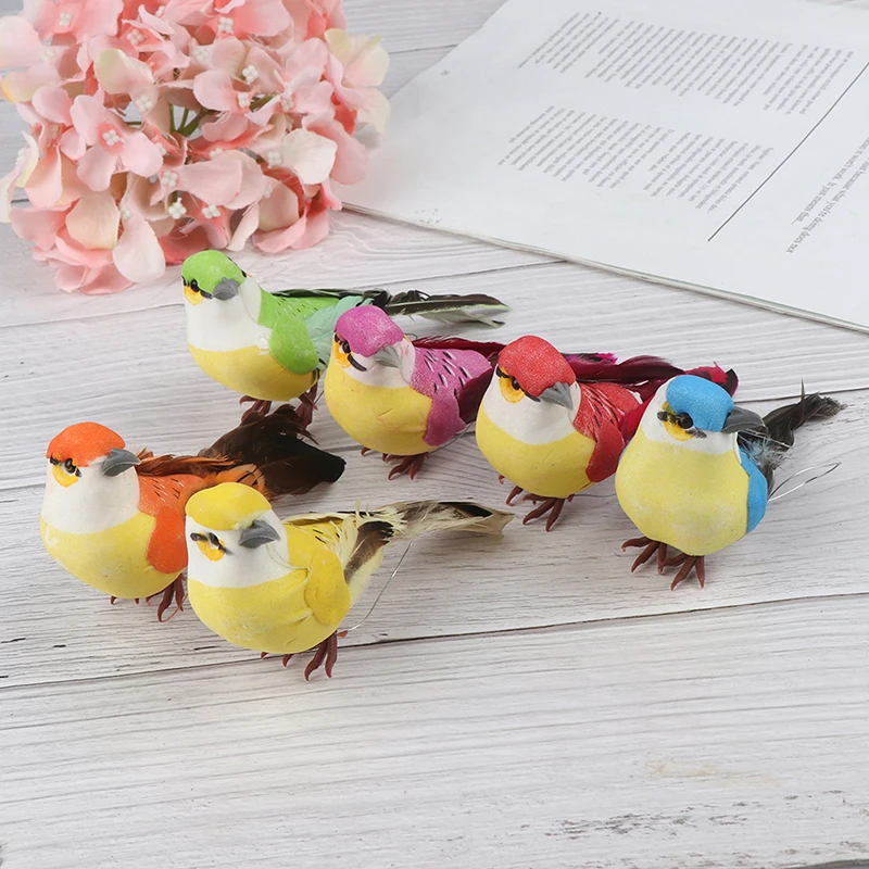 1 шт Мини Поддельные птицы Искусственный пены Перья дом вечерние свадебные