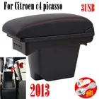Подлокотник для Citroen c4, c4, picasso, 2013, модифицированные детали, ящик для хранения в подлокотнике автомобиля, аксессуары для интерьера автомобиля, зарядка с USB