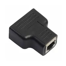 RJ45 сплиттер адаптер отклонения в размерах на 1-2 способа двойной женский Порты и разъёмы CAT5/6 plus/7 LAN Ethernet-кабель LAN Ethernet конвертер