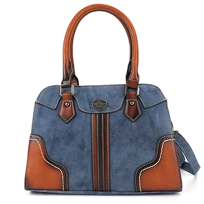 99618-Blue Женская кисточка, натуральная кожа, сумки для девушек, Ретро стиль, Большая вместительная сумка через плечо, роскошные дизайнерские сумки через плечо, женские сумки - Цвет: 99618-Blue