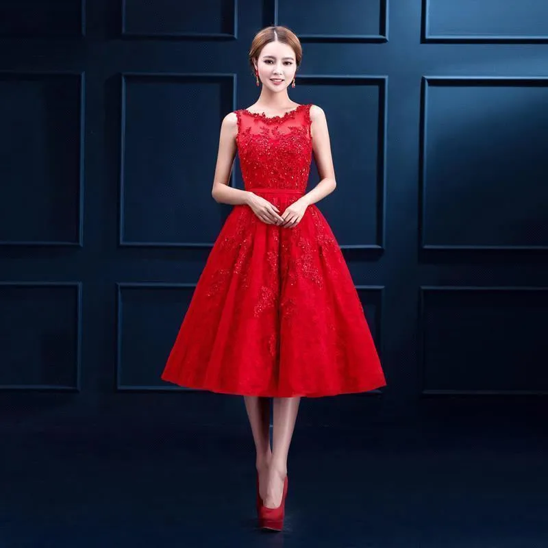 Vestido de Festa Curto Элегантное Бордовое Кружевное Короткое Вечернее Платье Дешевые Платья Для Выпускного Вечера C Аппликацией Из Шифона