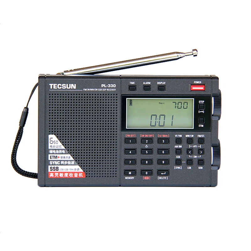 Tecsun PL-330 Radio Receiver FM/MW/SW/LW All Band SSB DSP Portable Radio FM with English User Manual Newest Firmware 3306