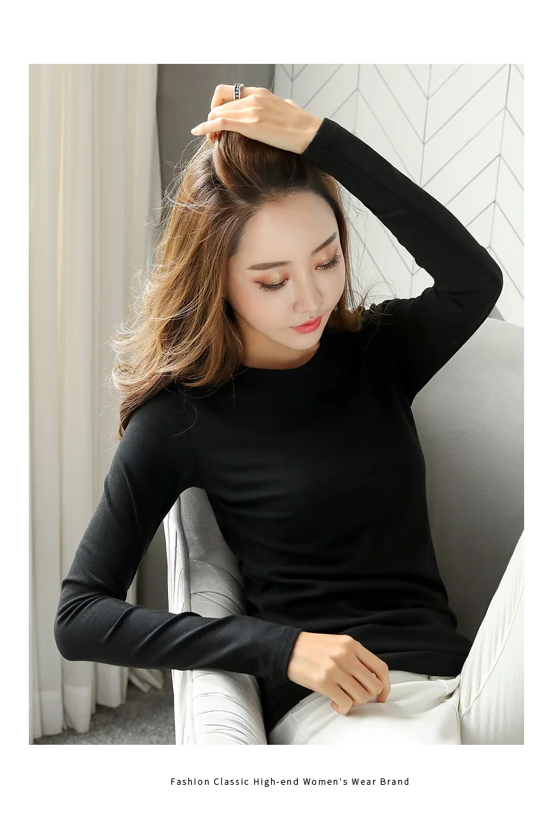 Новая Универсальная тонкая приталенная рубашка женская осенняя и зимняя