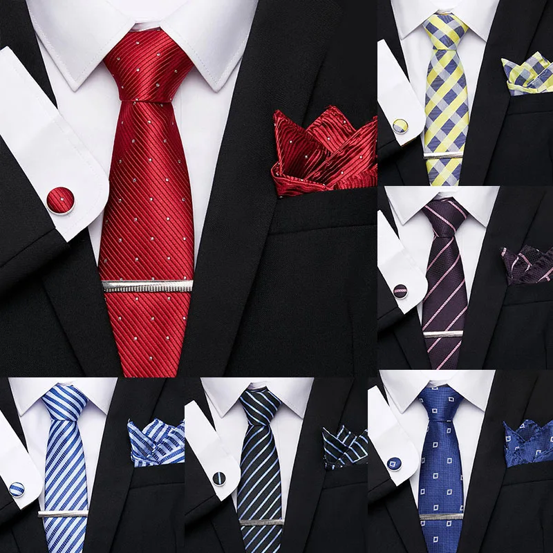 Свадебный красный Новый Полосатый горошек 7 5 см 100% шелковый галстук формальное