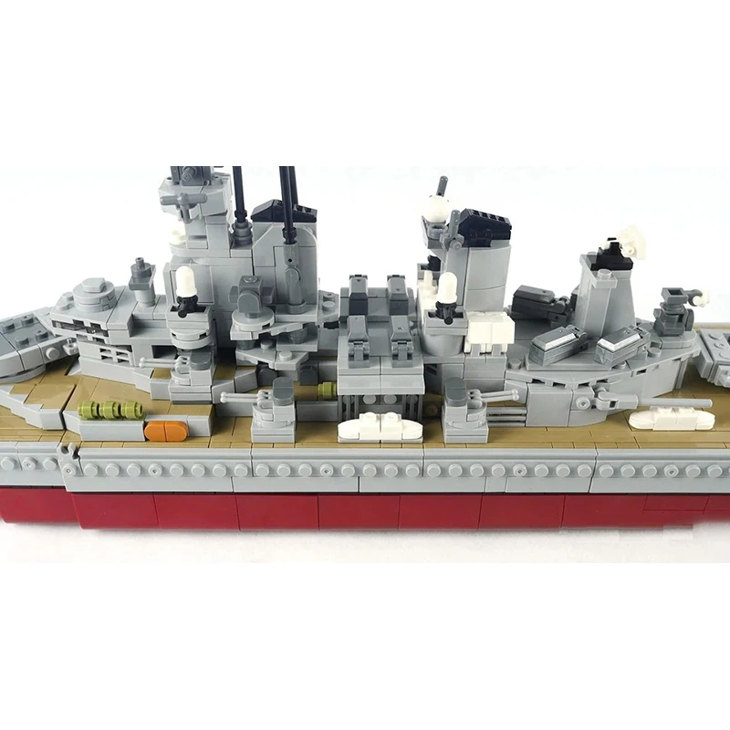 

Military Aircraft Ship Series Building Blocks Classic USS Missouri 1991 Battleship Missile Destroyer Vessel Army Brick Model Kit