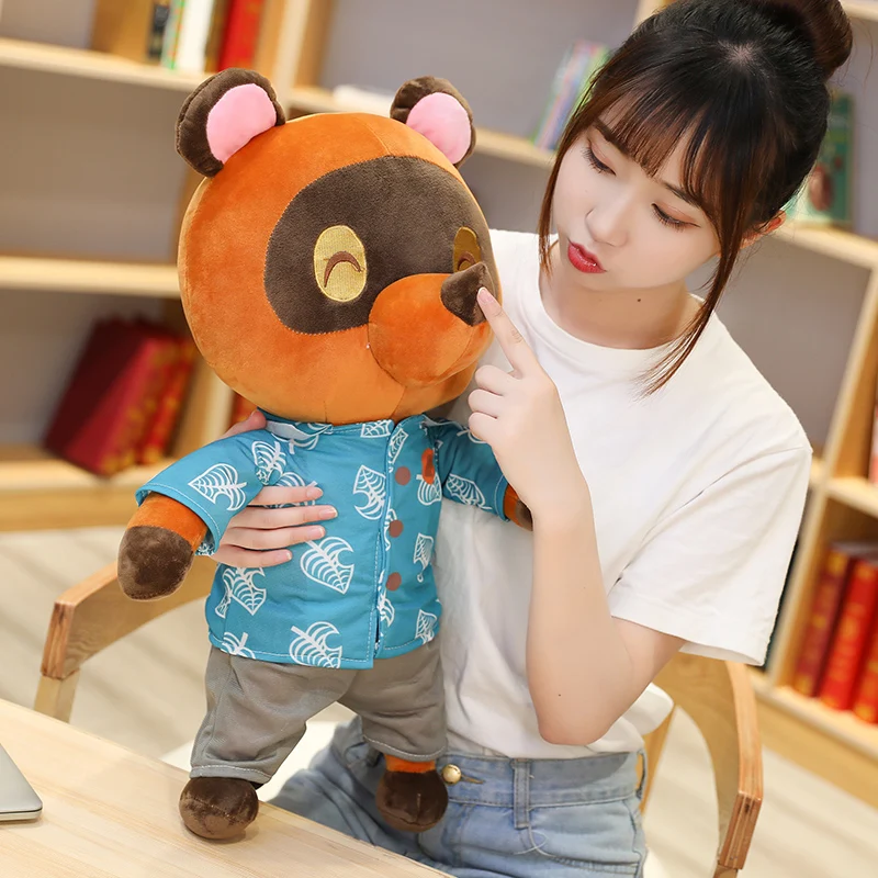 

full size Animal Crossing Toys Kawaii raccoon Plush Pillow doll Cute Raccoon special For Children Kids Toys birthday Xmas gift