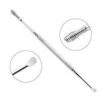 hot sell ear scoop ear scoop ear scoop double end stainless steel ear picking tool spiral earwax rotary old fashioned