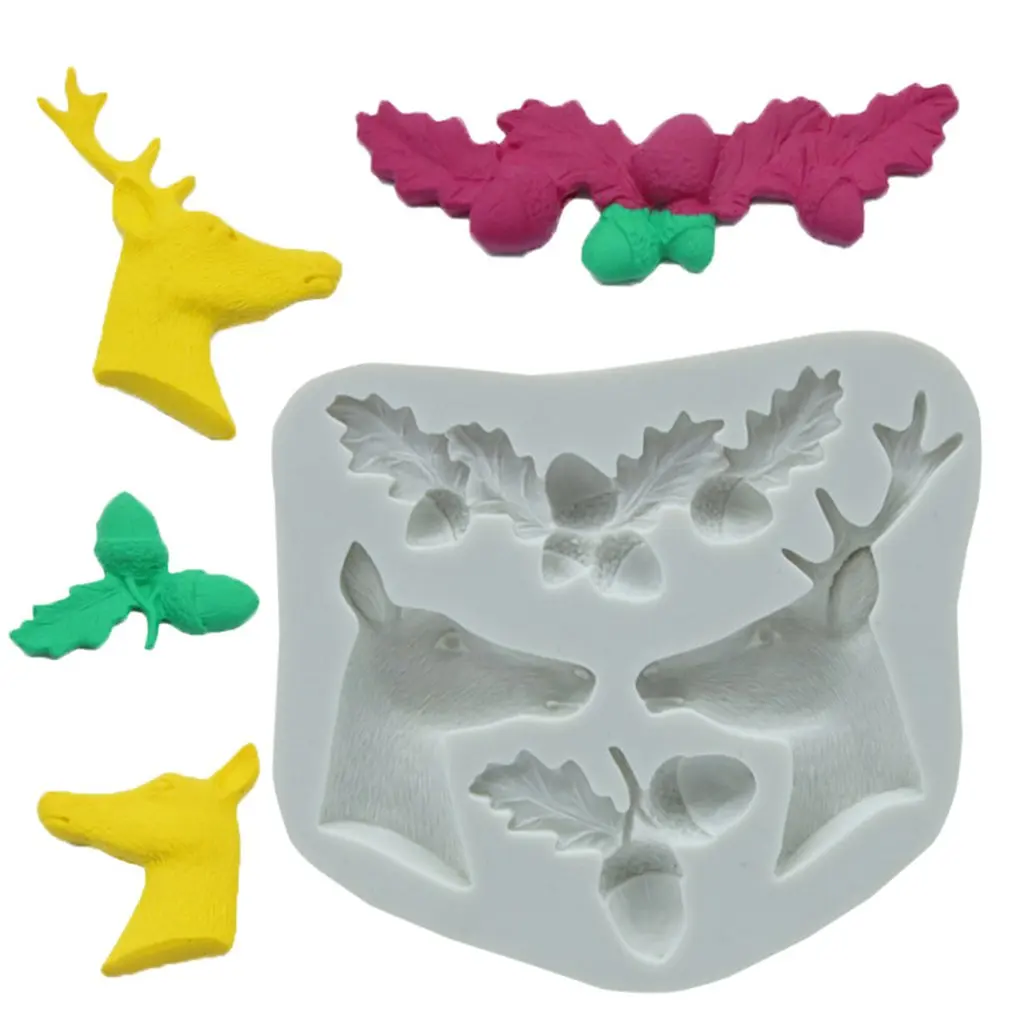 DIY Форма для выпечки Рождество Лось силиконовая форма резак инструмент фестиваль