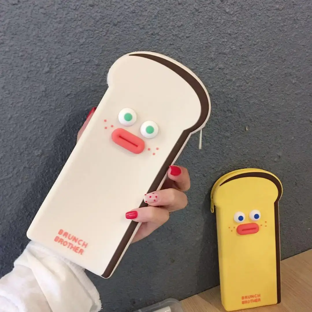 Korean version of cartoon ghost funny duck For Huawei Samsung XiaoMi student pen cosmetics pencil bag multi-function coin purse |