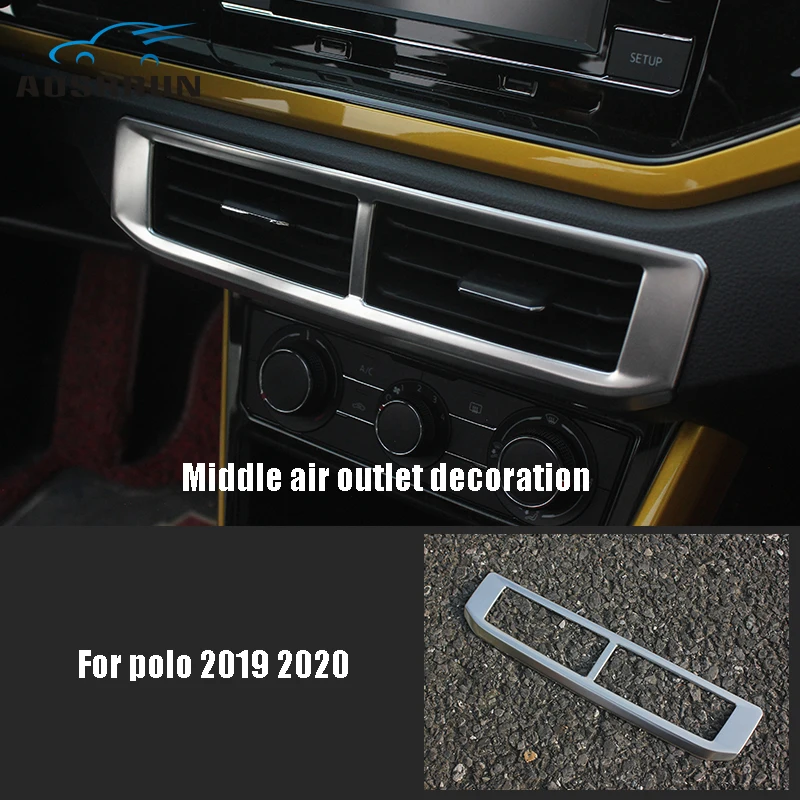 Для Volkswagen VW polo 2019 2020 автомобильные аксессуары украшение среднего выпуска воздуха