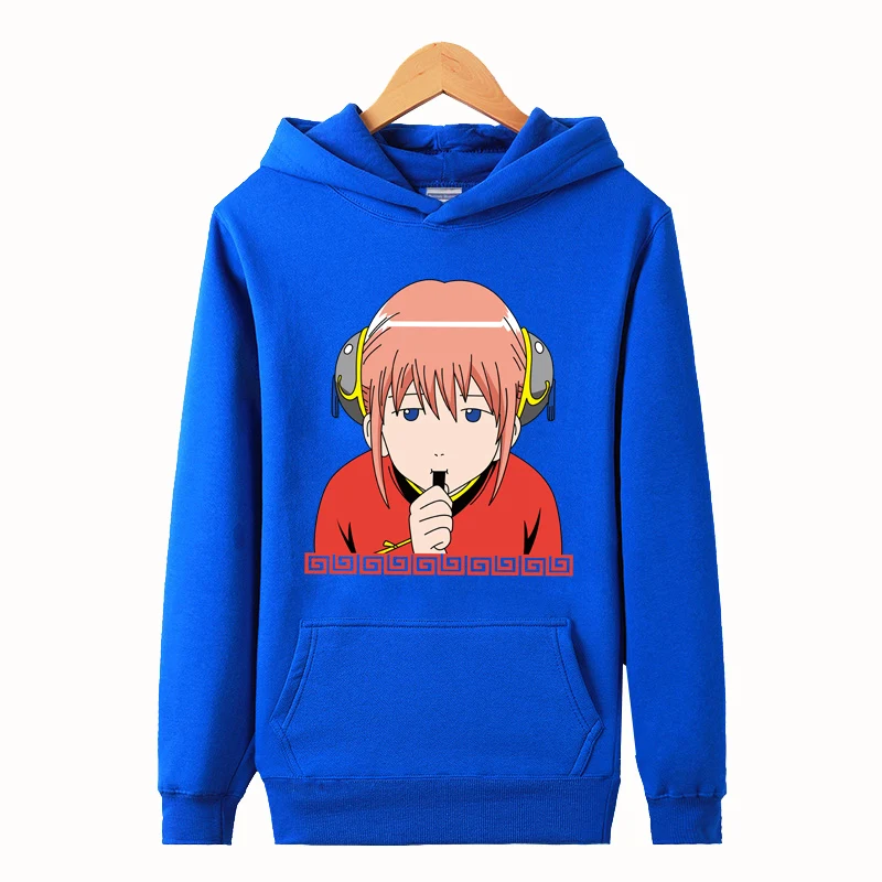 

High-Q Unisex Anime GINTAMA Sakata Gintoki Pullover Hoodies Sadaharu jacket GINTAMA Kagura Casual Hooded Hoodie jacket coat