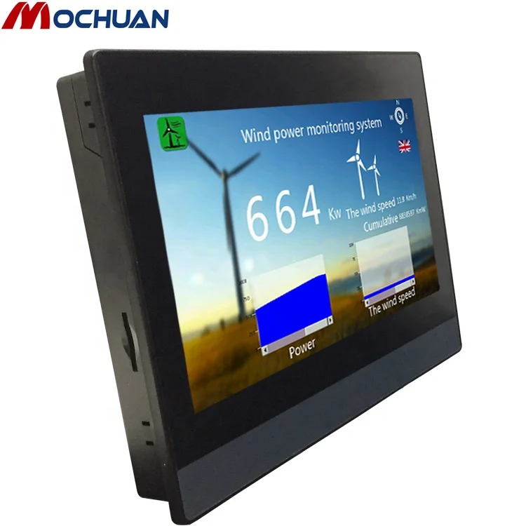 

China free software resistive 7" modbus hmi human macnine interface panel