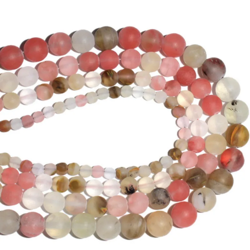 2021 Натуральный камень бисер бусины с большим отверстием замороженный арбуз