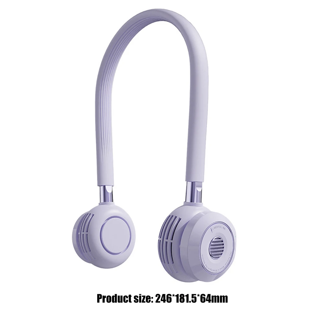 

Mini Bladeless Fan Neck Fan USB Rechargeable Summer 3 Gears Adjustable Silent Sport Travel Personal Fan Portable Radiator