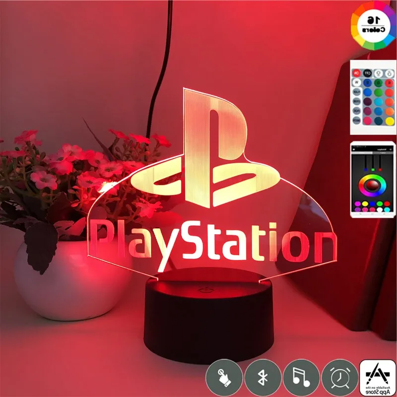 Игровой значок 3D Иллюзия ночника 7/16 Цвет Change настольная лампа Настройка