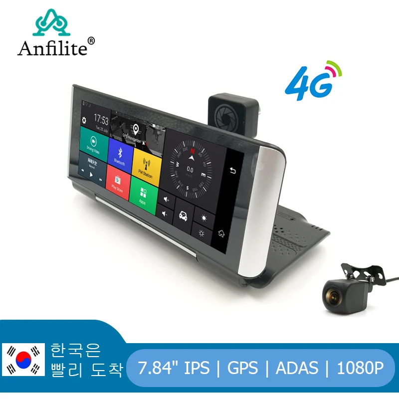 Anfilite 4G Автомобильный видеорегистратор для грузовика GPS навигация Android 1080 ADAS