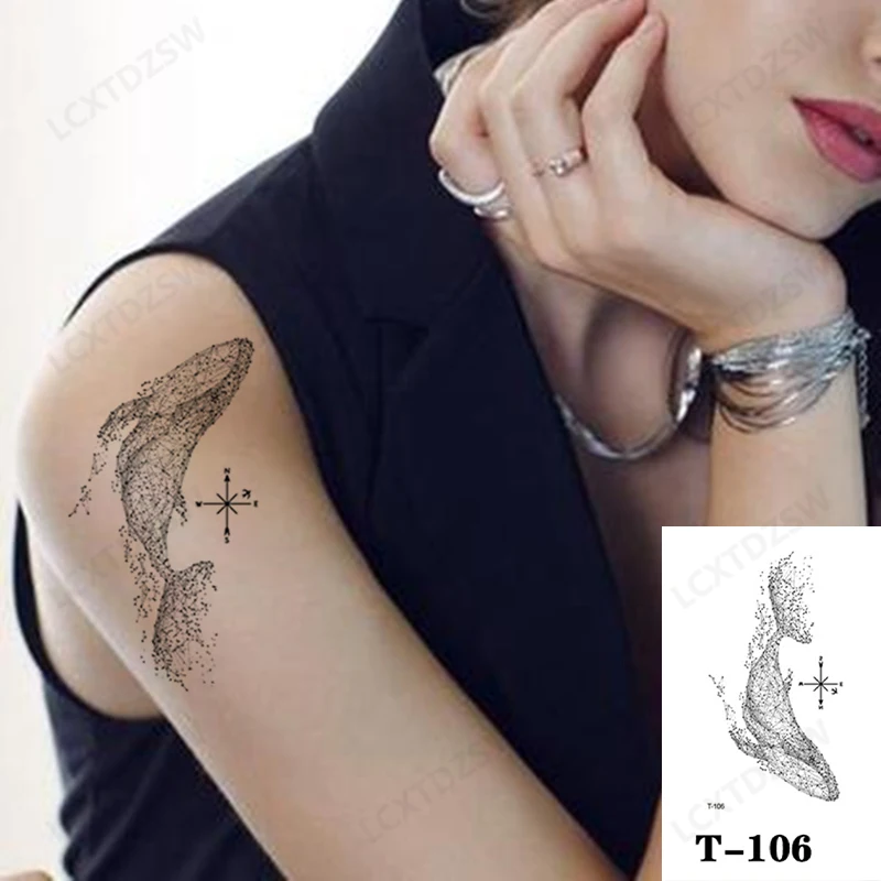 Women's Temporary Tattoo Sticker, Sexy False Tattoo, Waterproof And Durable, Body Decoration Art, Small Size 10.5 * 6CM