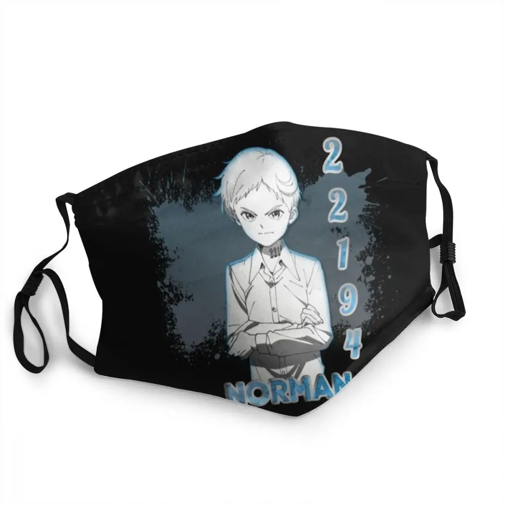 

Fashion Anime The Promised Neverland Norman Washable Unisex Adult Face Mask Manga Anti Dust Haze Mask Respirator Mouth Muffle