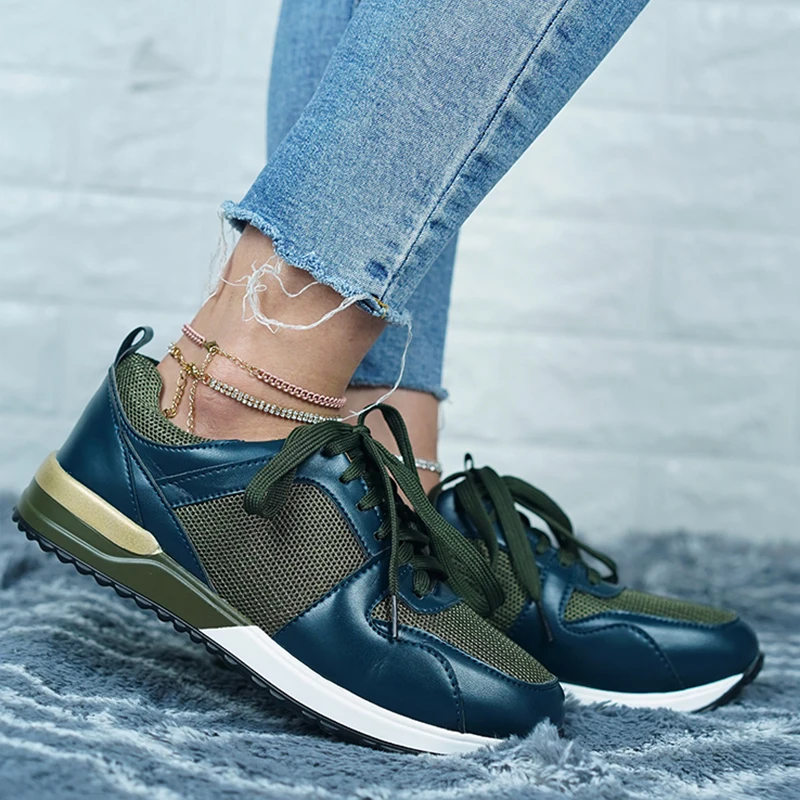 

Women Sneaker Women Shoes Platform Casual Lace-Up Flats Sport Shoes Breathable Running Walking Trainers Ladies Chunky Sneakers