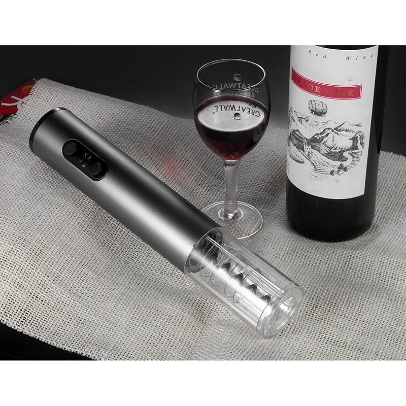 

Fully Automatic Electric Wine Bottle Opener Stainless Steel Battery Powered Corkscrew Wireless Bottle Opener