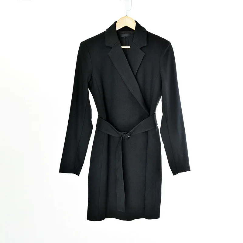 Женское платье весна-лето 2019 новый костюм с длинными рукавами и воротником