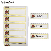 100200pcs white washable iron on name labels bee pattern labels fabric tags marker set for clothes accessories