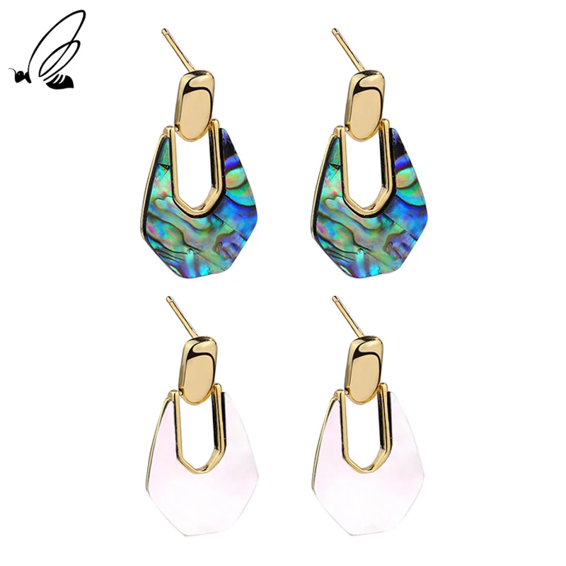 

S'STEEL Irregular Shell Drop Earrings 925 Pure Silver Minimalist Earring Luxury Fashion Earings For Women Fine Western Jewelry