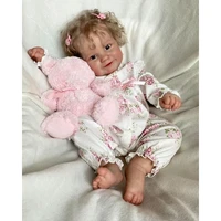 60cm reborn toddler popular cute girl doll maddie with rooted blonde hair soft cuddle body high quality doll cute doll toy
