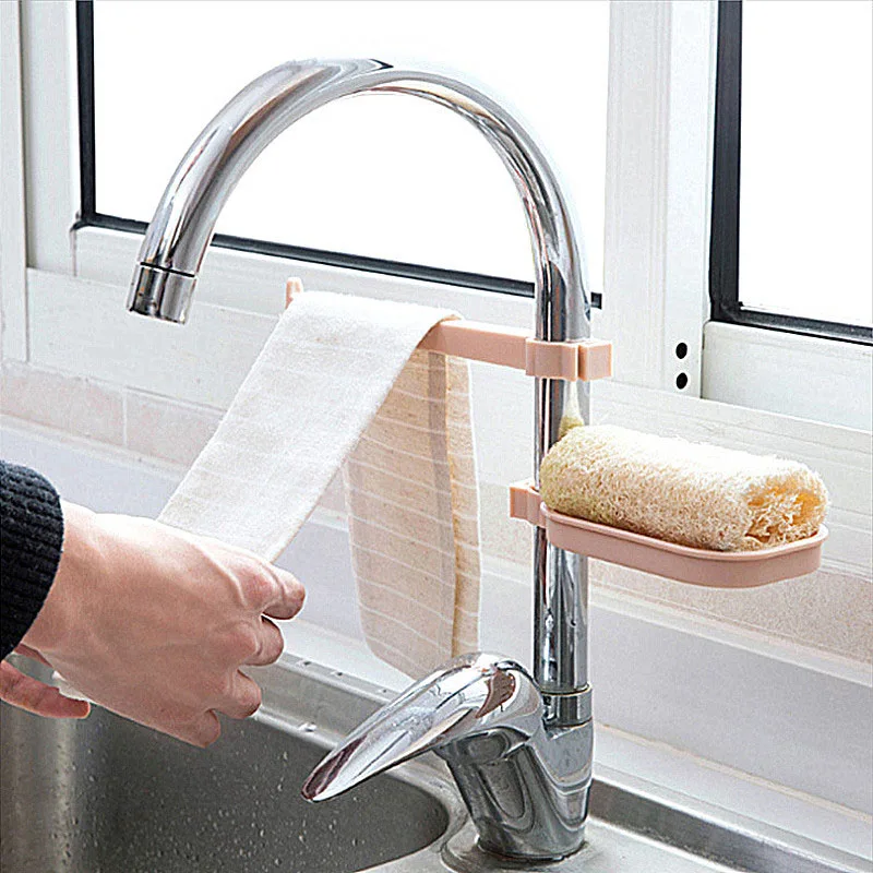 Пластиковая Полка для слива смесителя полка хранения губки домашней кухни