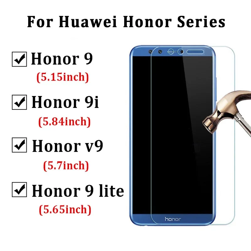 Закаленное стекло Honor 9 Lite Защитная пленка для экрана Huawei V9 V 9i i9 легкая крышка Glas