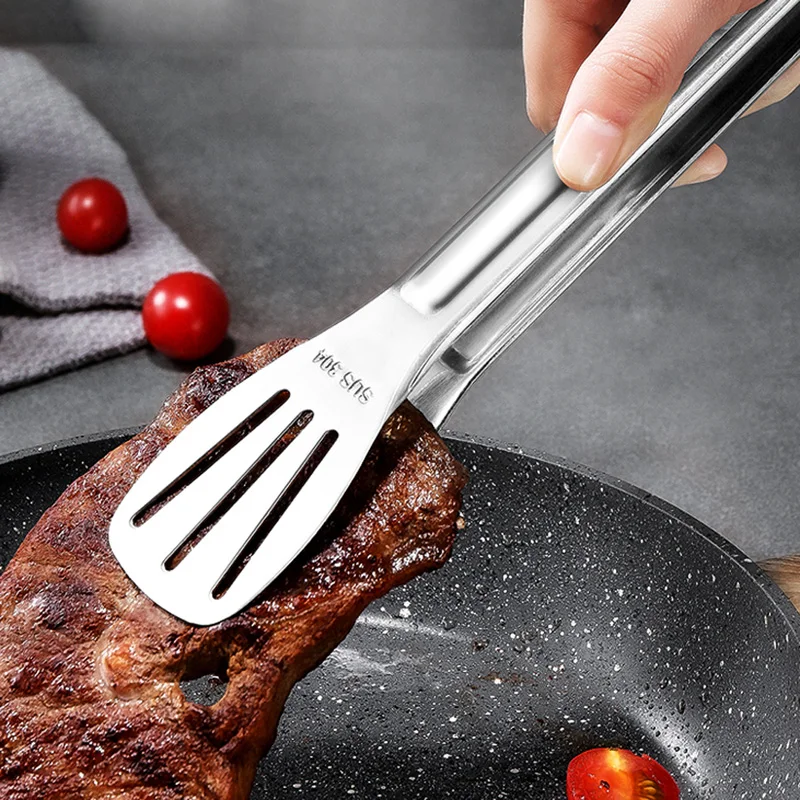 

304 stainless steel food clip thickened food clip barbecue clip steak steamed bread bread kitchen barbecue clip dishes
