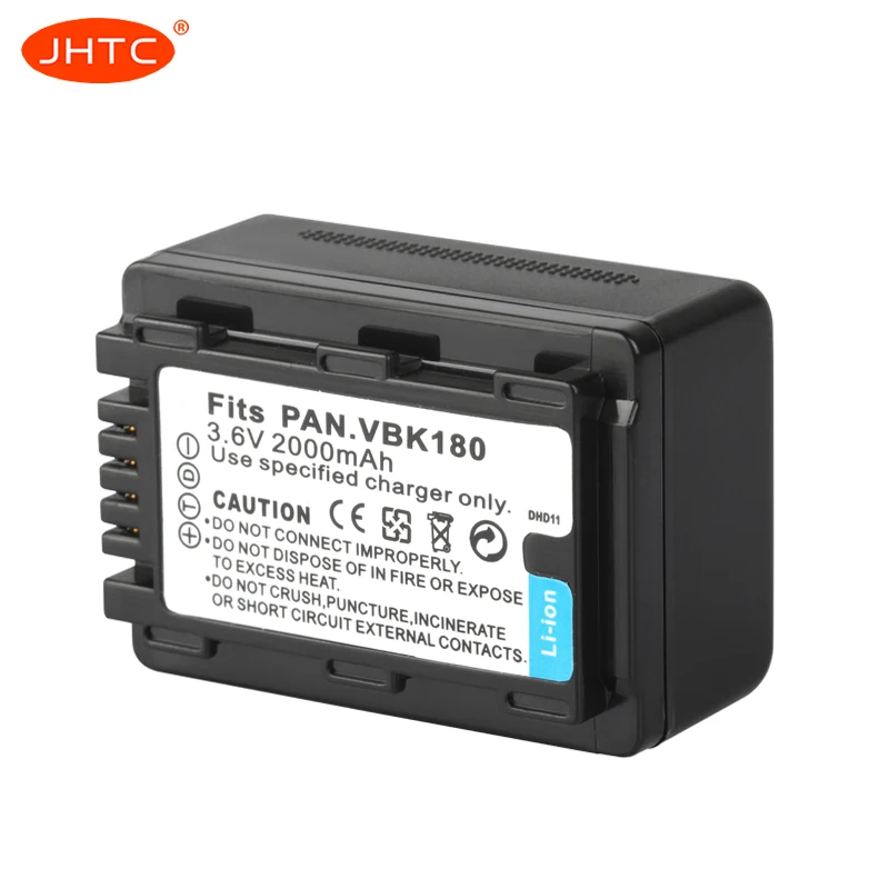 Камера Батарея VW VBK180 для цифрового фотоаппарата Panasonic HC-V700MGK HC-V10GK HC-V100GK HC-V100MGK HC-V500GK HC-V500MGK VW-VBK180 2000 ма-ч
