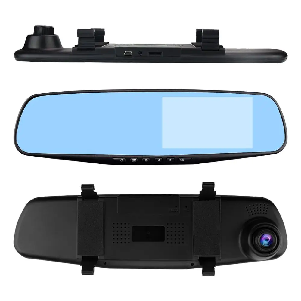 Авто 4 3 дюймов Автомобильный видеорегистратор Камера авто Full HD 1080P зеркало