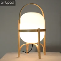 japanese natural wood glass table lamp bedroom bedside lamp e27 led standing lamp light for living room study tabletop lighting