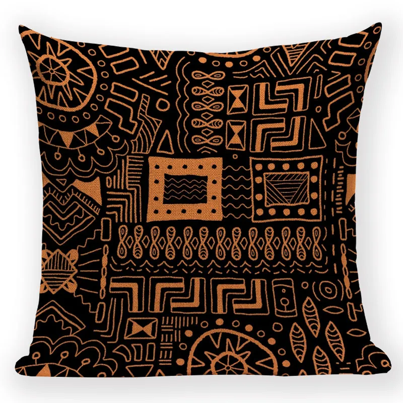 

Egyptian Style Pillowcase 45*45cm Abstract Character Pattern Peach Skin Pillowcase Home Sofa Decorative Pillowcase Cushion
