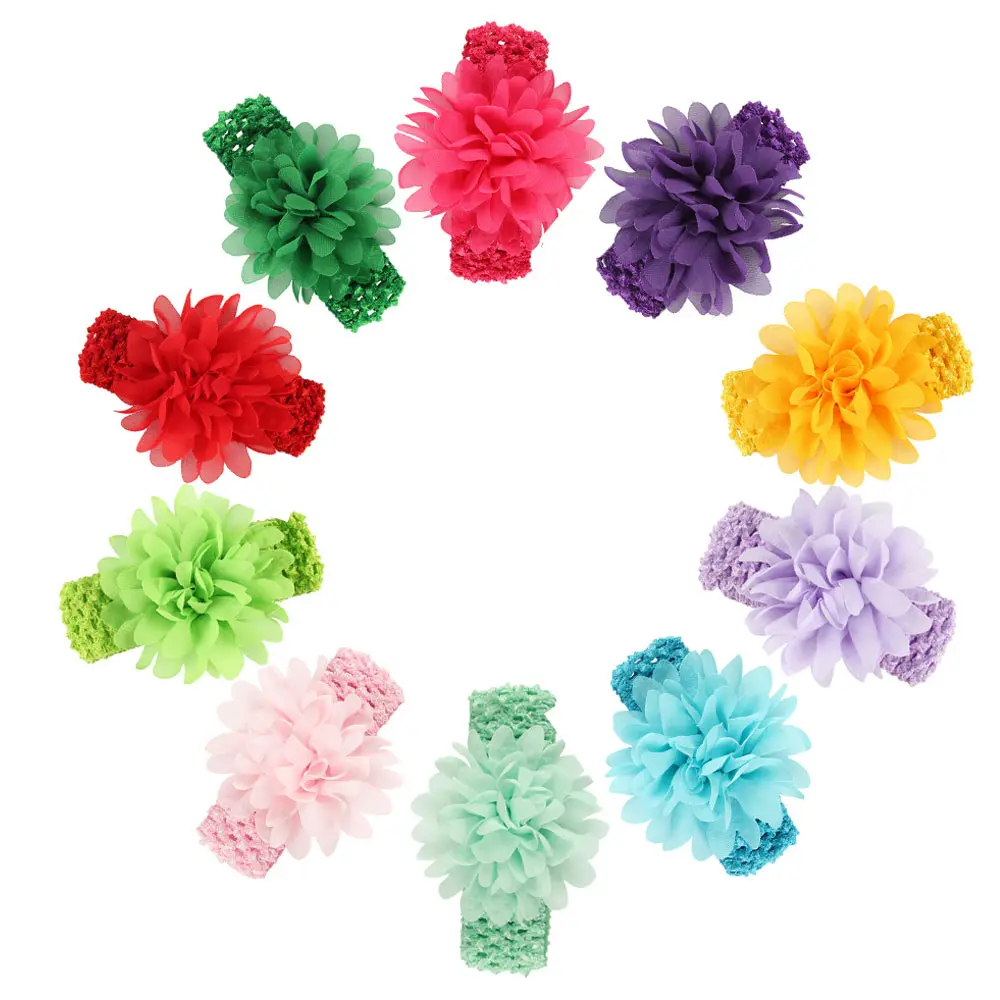 

Flower Baby Headbands for girl Elastic Baby Accessories Kids headwear Newborn hairbands photography props