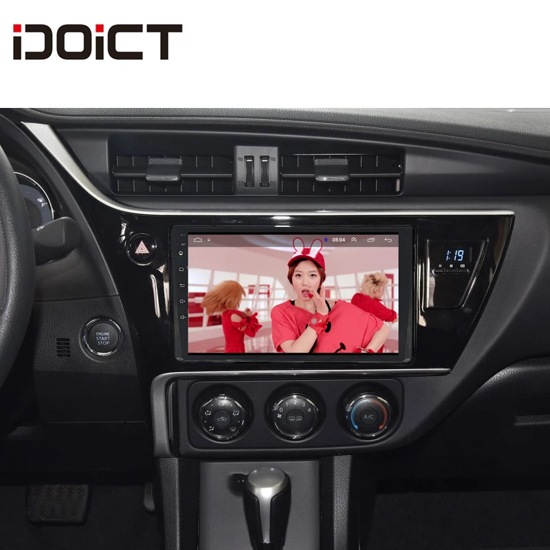 Автомобильный DVD плеер IDOICT Android 8 1 GPS навигация мультимедиа для Toyota Corolla Auris Radio 2015